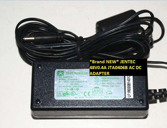 *Brand NEW* 48V0.4A JENTEC JTA0406B AC DC ADAPTER